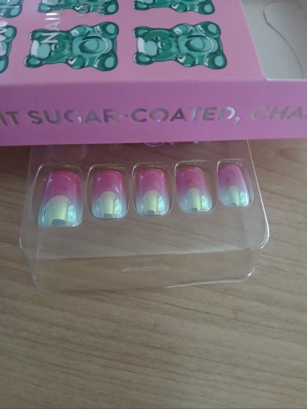 Brand New Red Aspen Press On Nails I Like It Sugar-Coated, Charlie